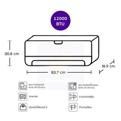 LG แอร์ติดผนัง 12000 BTU Inverter (สีขาว) รุ่น IEQ13EN.JU1